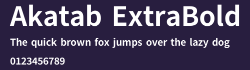 Akatab ExtraBold Preview