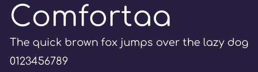 Comfortaa Preview