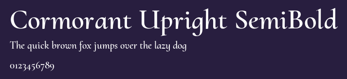 Cormorant Upright SemiBold Preview