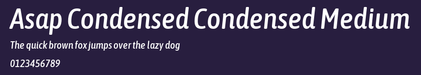 Asap Condensed Condensed Medium Preview