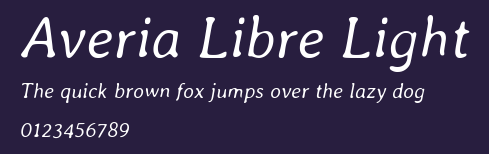 Averia Libre Light Preview