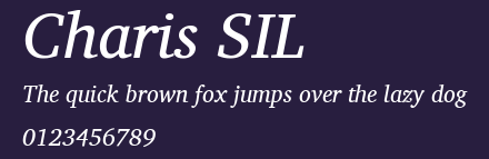 Charis SIL Preview