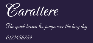 Carattere Preview