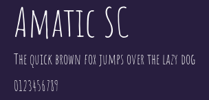Amatic SC Preview