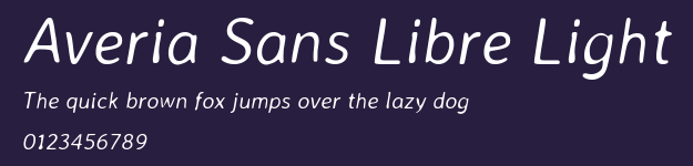 Averia Sans Libre Light Preview