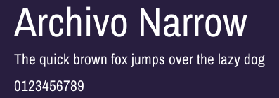 Archivo Narrow Preview