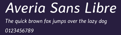 Averia Sans Libre Preview