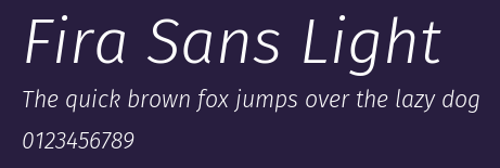 Fira Sans Light Preview