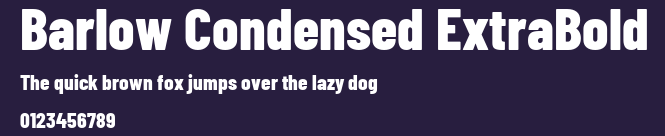 Barlow Condensed ExtraBold Preview