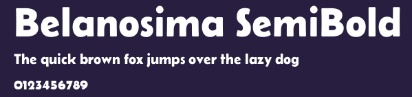 Belanosima SemiBold Preview