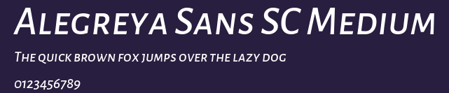 Alegreya Sans SC Medium Preview