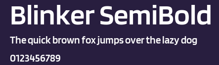 Blinker SemiBold Preview