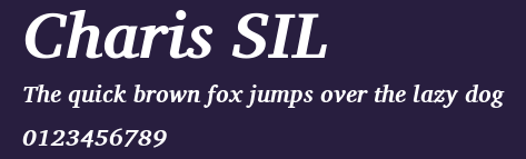 Charis SIL Preview