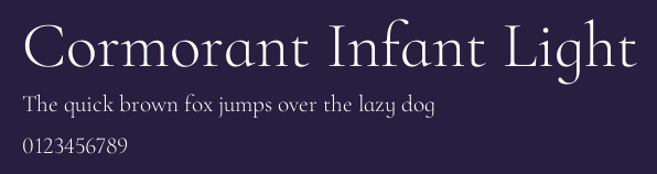Cormorant Infant Light Preview