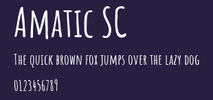 Amatic SC Preview