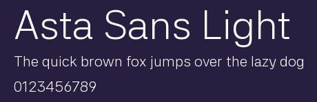 Asta Sans Light Preview