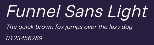 Funnel Sans Light Preview