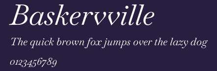 Baskervville Preview
