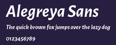 Alegreya Sans Preview