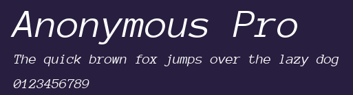 Anonymous Pro Preview