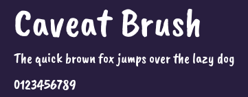 Caveat Brush Preview