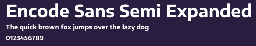 Encode Sans Semi Expanded Preview