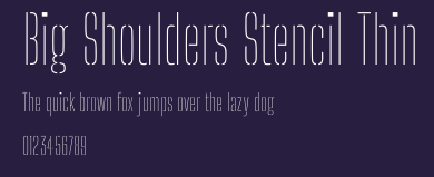 Big Shoulders Stencil Thin Preview