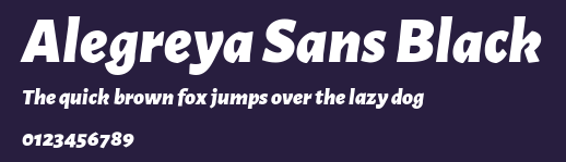 Alegreya Sans Black Preview