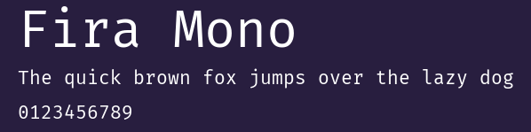 Fira Mono Preview