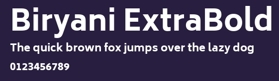 Biryani ExtraBold Preview