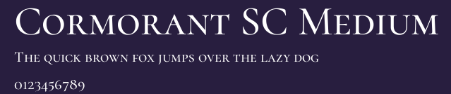 Cormorant SC Medium Preview
