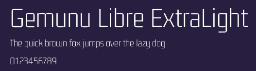 Gemunu Libre ExtraLight Preview