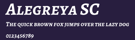 Alegreya SC Preview