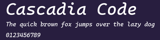 Cascadia Code Preview