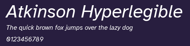Atkinson Hyperlegible Preview