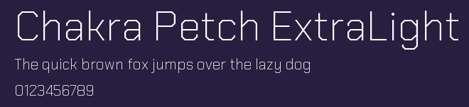 Chakra Petch ExtraLight Preview