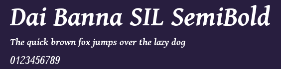 Dai Banna SIL SemiBold Preview