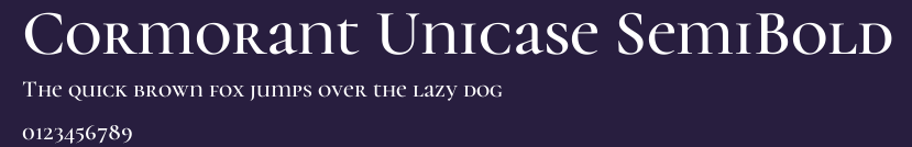 Cormorant Unicase SemiBold Preview