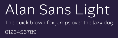 Alan Sans Light Preview