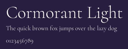 Cormorant Light Preview