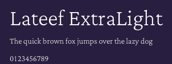 Lateef ExtraLight Preview