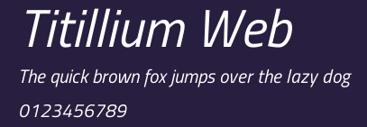 Titillium Web Preview
