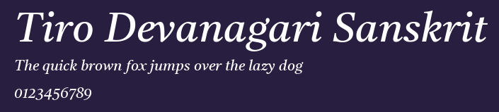 Tiro Devanagari Sanskrit Preview