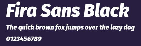 Fira Sans Black Preview