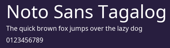 Noto Sans Tagalog Preview