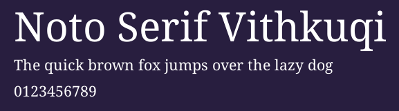 Noto Serif Vithkuqi Preview