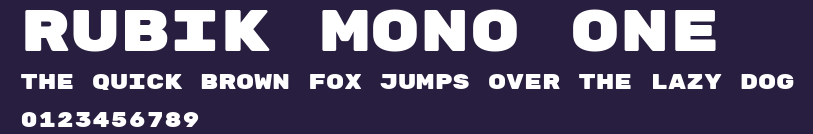 Rubik Mono One Preview