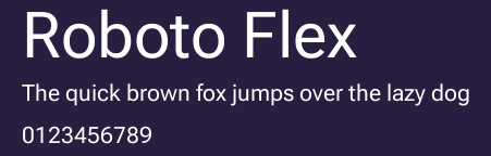Roboto Flex Preview
