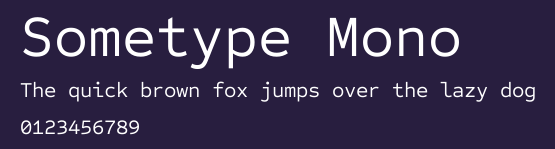 Sometype Mono Preview