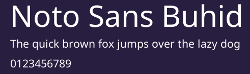 Noto Sans Buhid Preview